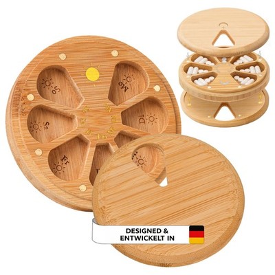 Doppelseitige Premium Pillendose , Pillenbox für 7 Tage, Tablettenbox + 24K Gold