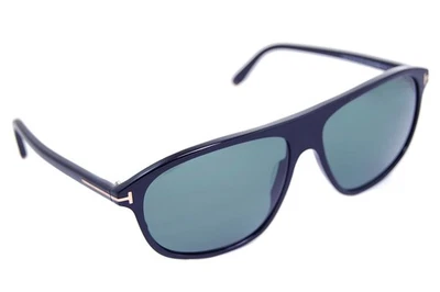 Tom Ford Prescott Polarisé Hommes Soleil TF1027 01R Grand Carré Noir Vert - Photo 1/4