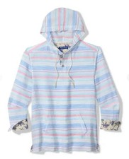Tommy Bahama SAND LINEN LOS BELLOS STRIPE BAJA HOODIE 148, LARGE