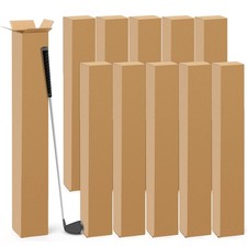 Qilery 10 Pcs 6 x 6 x 48 Inch Golf Club Shipping Boxes 6L x 6W x 48H Tall Corrug