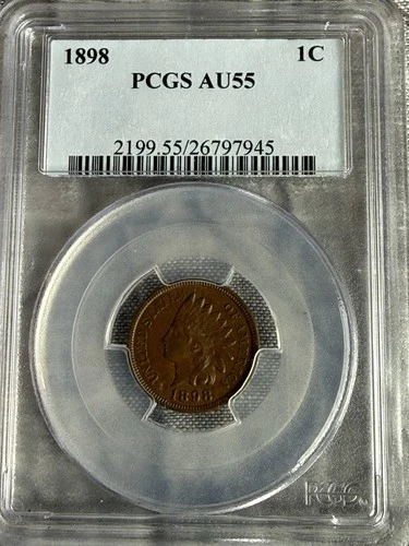 1898 Indian Head Cent PCGS AU55