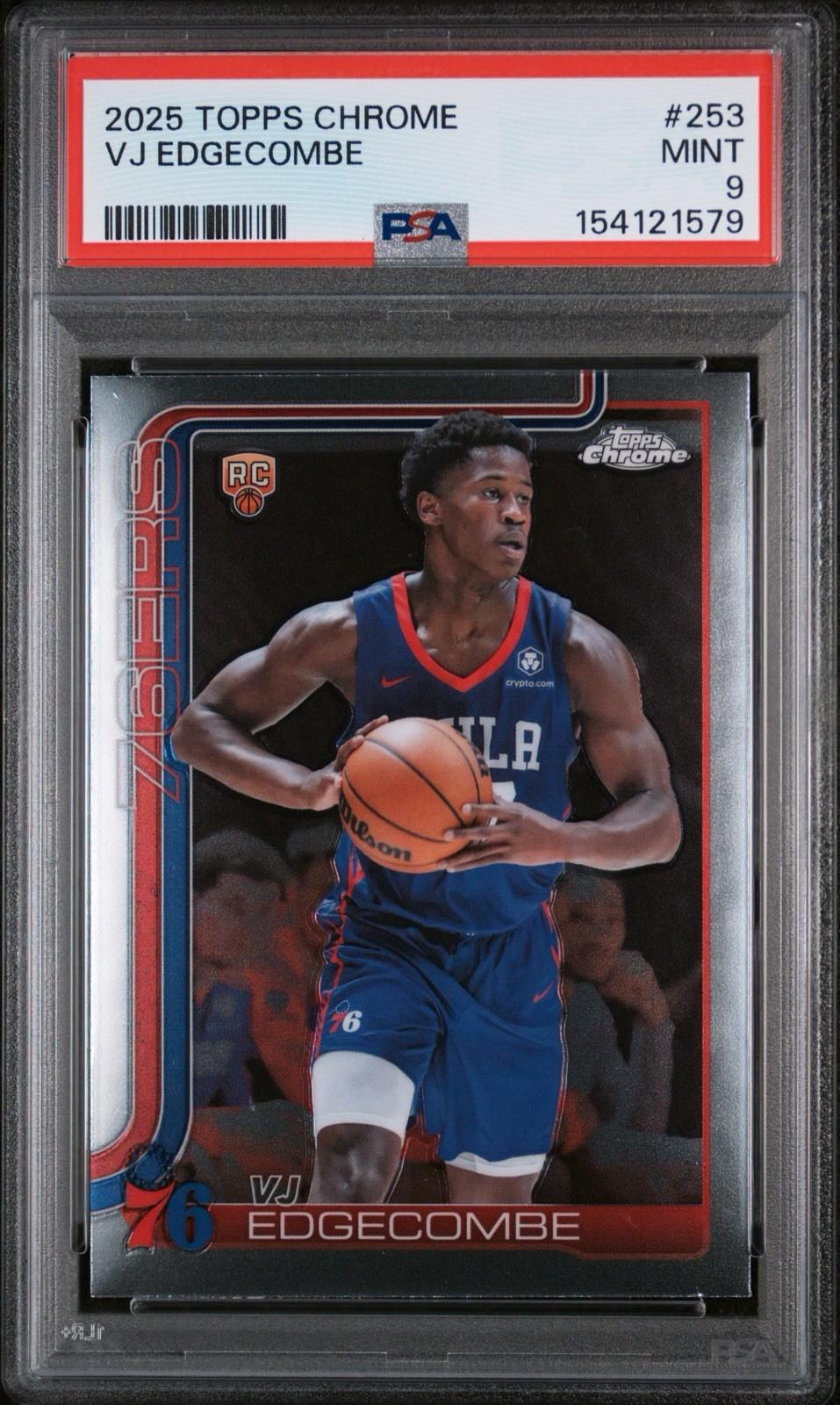 2025 TOPPS CHROME VJ EDGECOMBE ROOKIE #253 RC PSA 9