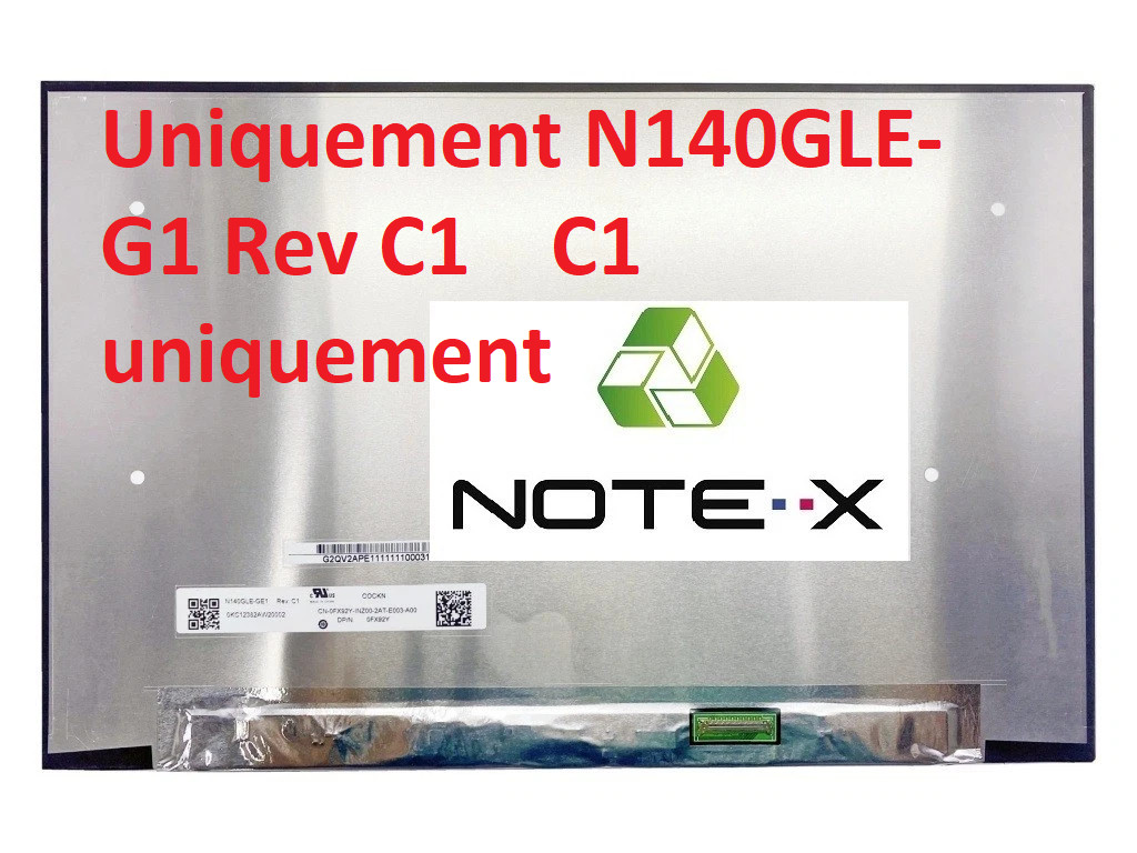 Ecran 14 Pouces WQXGA 2560x1600 Fluide 90Hz Innolux N140GLE-GE1