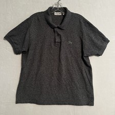 Lacoste Classic Fit Polo Shirt Men s XL FR 6 Heather Gray 100 Cotton Logo