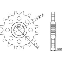 Ritzel P525 - Z16 (DIS.21606) Yamaha 600 YZF-R6 17/20