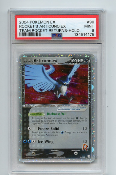 Pokemon TCG PSA 9 - Team Rocket Returns Rocket's Articuno EX #96 Holo 2004