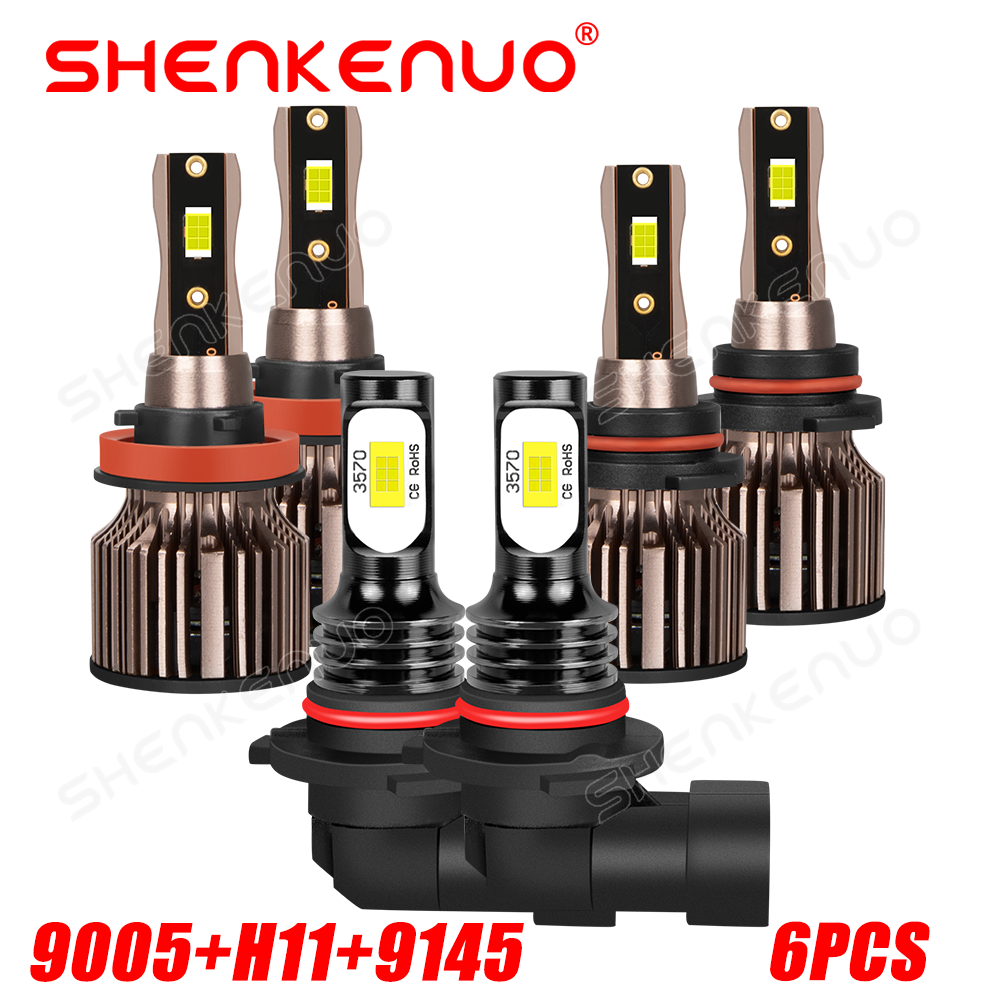 Para For Toyota 4Runner 2006- 2009 faros LED alto/bajo+luces antiniebla 10000LM