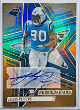 Julius Peppers AUTO #/199 Leaf Rookies/Stars Orange 2025 Certified Autograph SP