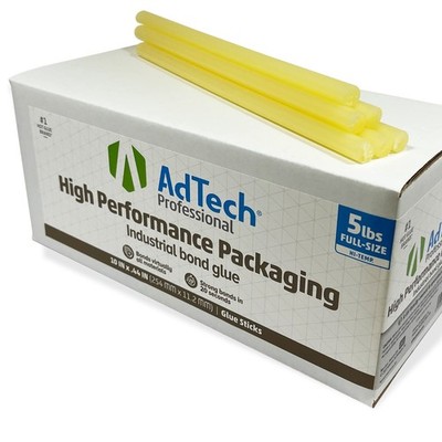 AdTech Professional High-Performance Industrial Hot Glue Sticks, 10'' Light Am...