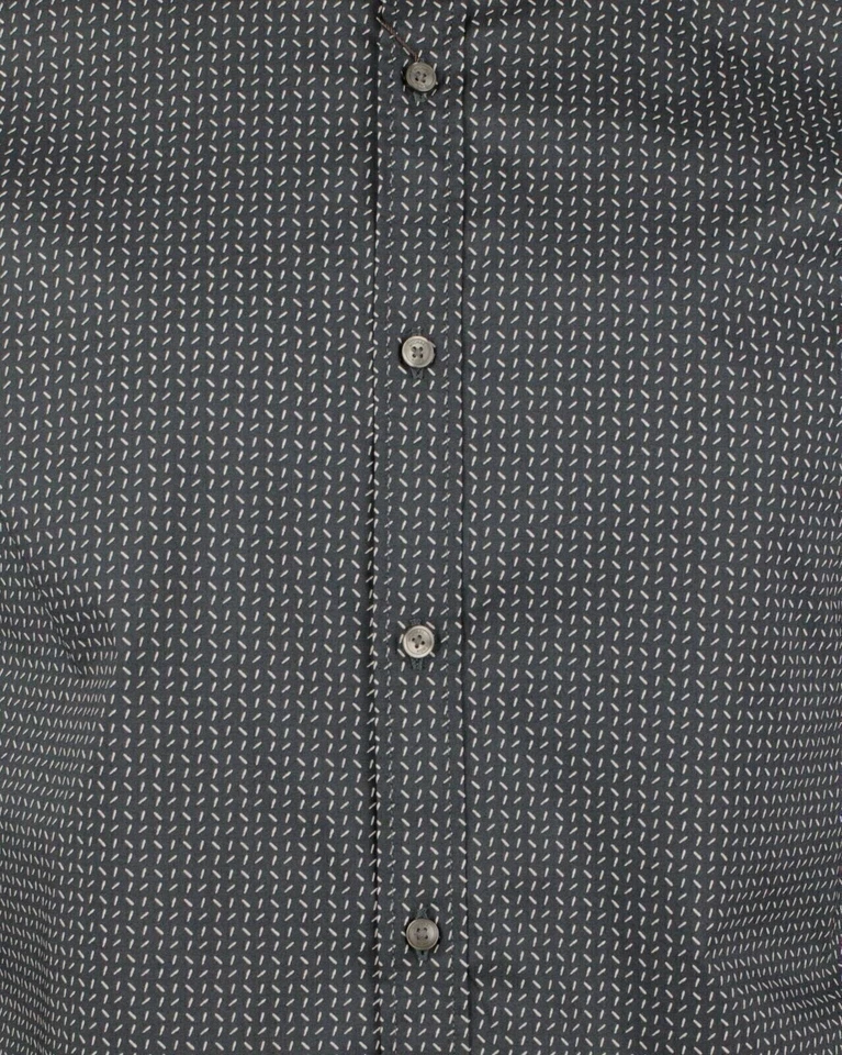 Camisa Michael Kors Para Hombre Calce Ajustado Líneas Geométricas Mangas Largas Foto 3 de 4