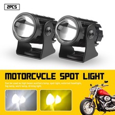 Driving Fog Spot Lights Round Dual-Color LED Motorcycle ATV Offroad Headlight U