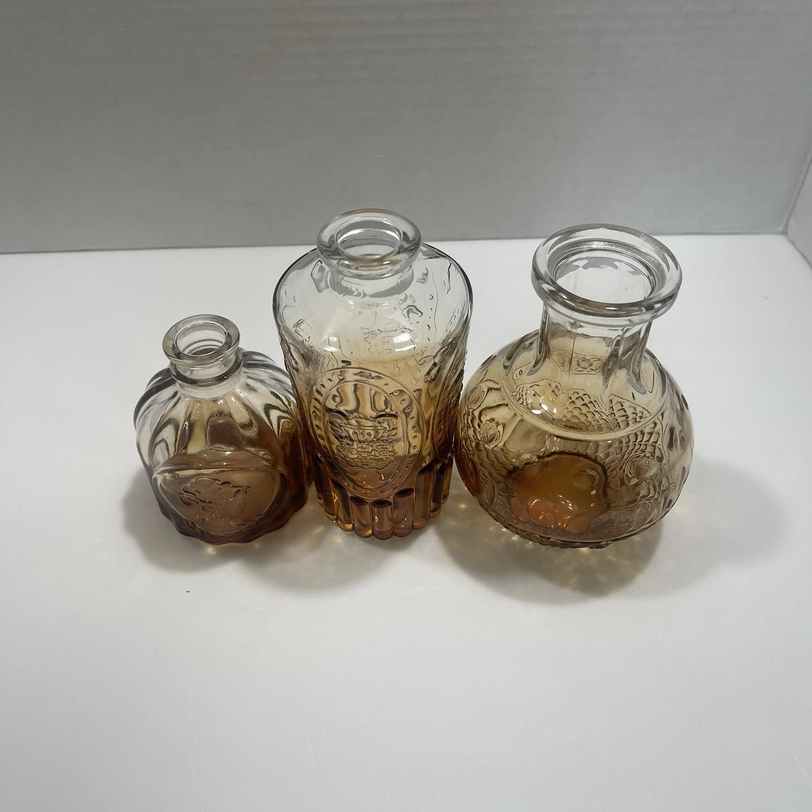 Glass Bud Vases Set of 10, Small Brown Vase Glass Vases for Flowers Modern