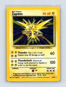 Zapdos Pokemon Card 1st Edition
