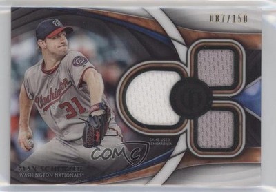 2018 Topps Tribute Triple Relics 87/150 Max Scherzer #TTR-MS 08jk