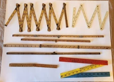 Lot of Folding/Sliding Rulers & Yardsticks, Dorfmann Bros., Lufkin,Eagle,Stanley