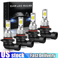 Super Bright White 9006 9005 Led Headlight Kit Combo Bulbs 10000k High Low Beam