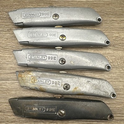 Lot B 5 Stanley 99E Retractable Utility Knife Box Cutter Made in USA