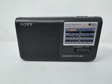 Sony ICF-36 Weather TV FM AM 4 Band Portable Radio Tested Working Video 