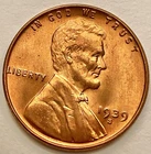 1939-S  Uncirculated BU Red RD - Lincoln Wheat Cent  ~ B739