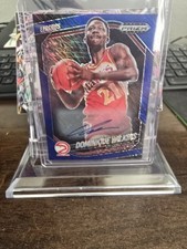 2024-25 Panini Prizm Black Dominique Wilkins #290 Blue Shimmer Legends Auto /25