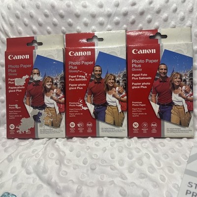  Canon Photo Plus Glossy Premium Photo Paper - 50 Sheets - 4x6 in. Set Of 3