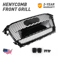 Glossy Black Honeycomb Rs4 Style Grille For 2013-2015 Audi A4/S4 B8