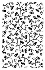 Really Great Stencils, Flowering Vines Stencil, 4.9x8", Tiny Flowers, Leaves