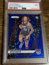 DEVIN CARTER 2024 Prizm Rookie Fast Break Blue Disco Refractor /150 #231 PSA 9