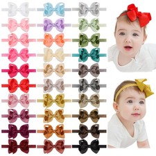 30pcs Baby Girls Grosgrain Ribbon Hair Bows Headbands
