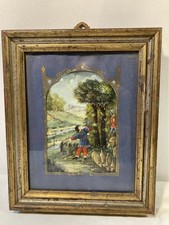 Olio Su Lastrina di Rame-13 x 18 riproduzione Artistica- raccolta della frutta