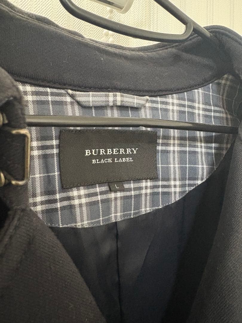 BURBERRY BLACK LABEL Navy Pea Coat Size L From Japan thumbnail 15