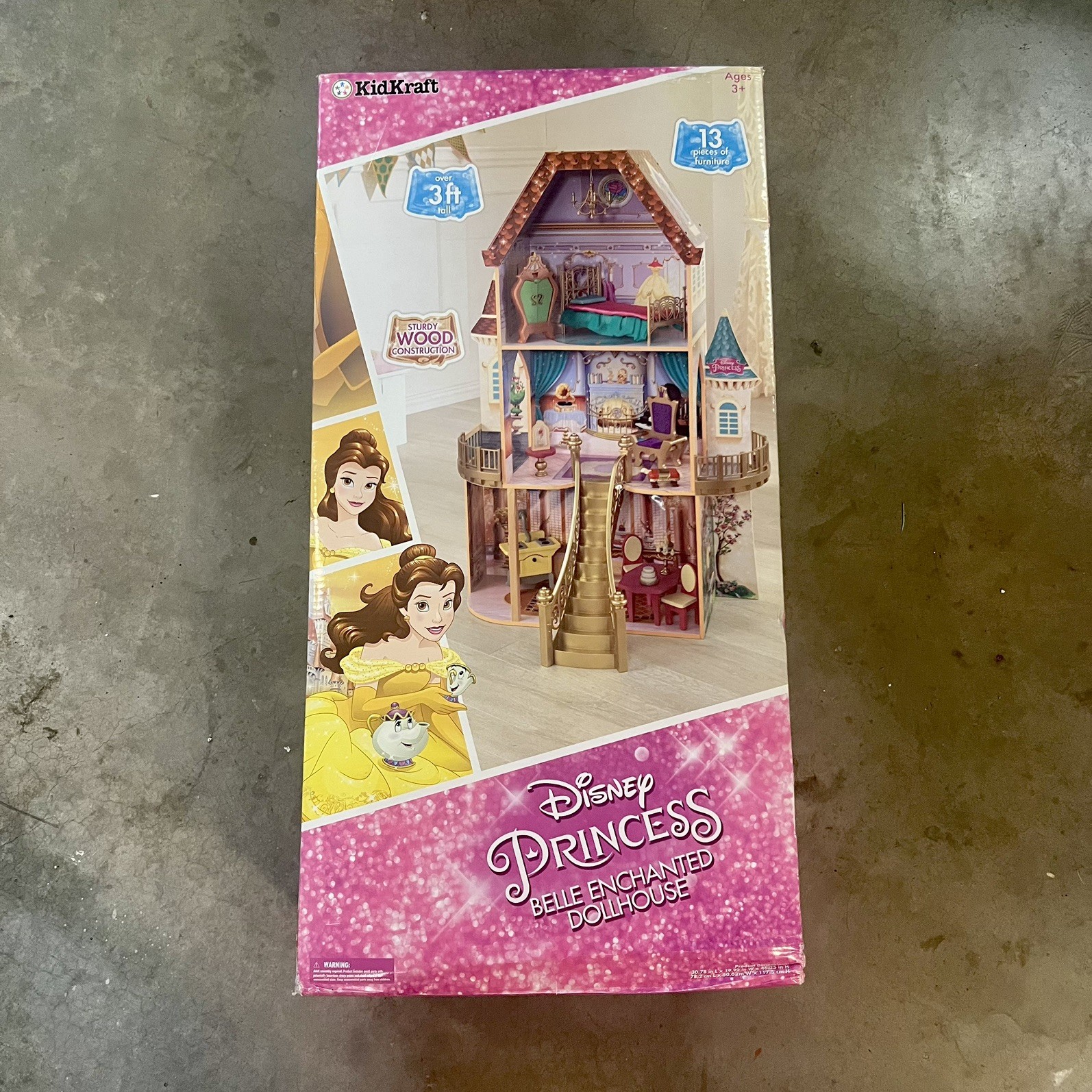 RARE Kidkraft Disney Princess Belle Enchanted Dollhouse SEALED COMPLETE Girl OOP