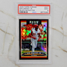 Ken Griffey Jr. 2006 TOPPS CHROME #221 BLACK REFRACTOR  /549  ~  PSA 9 MINT