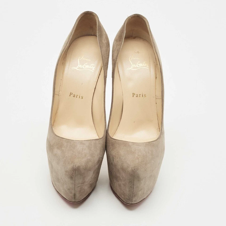 Zapatos de salón Christian Louboutin gris gamuza narciso talla 39,5 Foto 3 de 4