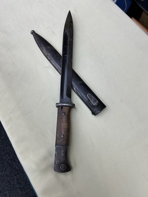 K98 Bayonet 1943 E&F Hörster Solingen w/ Scabbard #5087