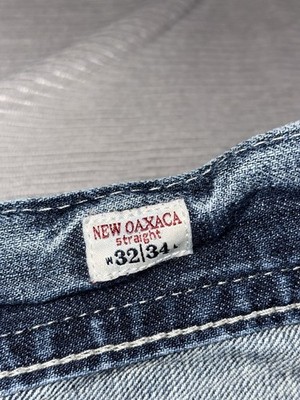 32x34 MEK JEANS BOOTCut OAXACA DISTRESS Embroidery Logo LGB if six