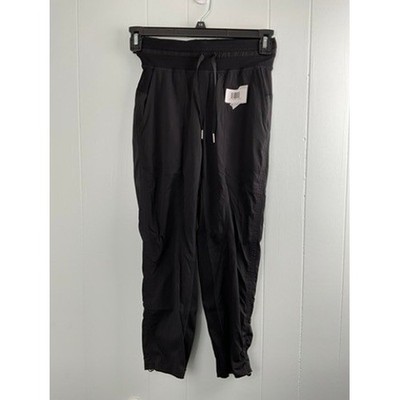 Lululemon Beyond the Studio Jogger Black Ruched High Rise Pants Size 2 LW6CDQS