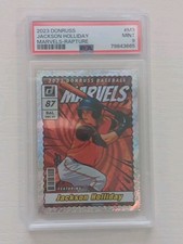 Jackson Holliday Donruss Marvels Rapture RC Card # M3 PSA Mint 9 Orioles