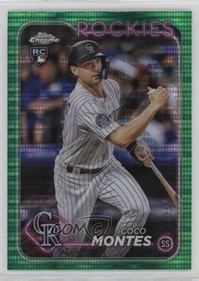 2024 Topps Chrome Green Sonar Refractor 94/99 Coco Montes #182 Rookie RC 0hw6