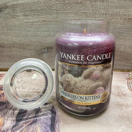 Yankee Candle Large Jar Whiskers On Kittens 2017 Pour VHTF Scent Yankee Fresh