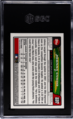 2008 Topps Chrome #237 Johnny Cueto AUTO 10 MINT+ SGC 9.5 | eBay