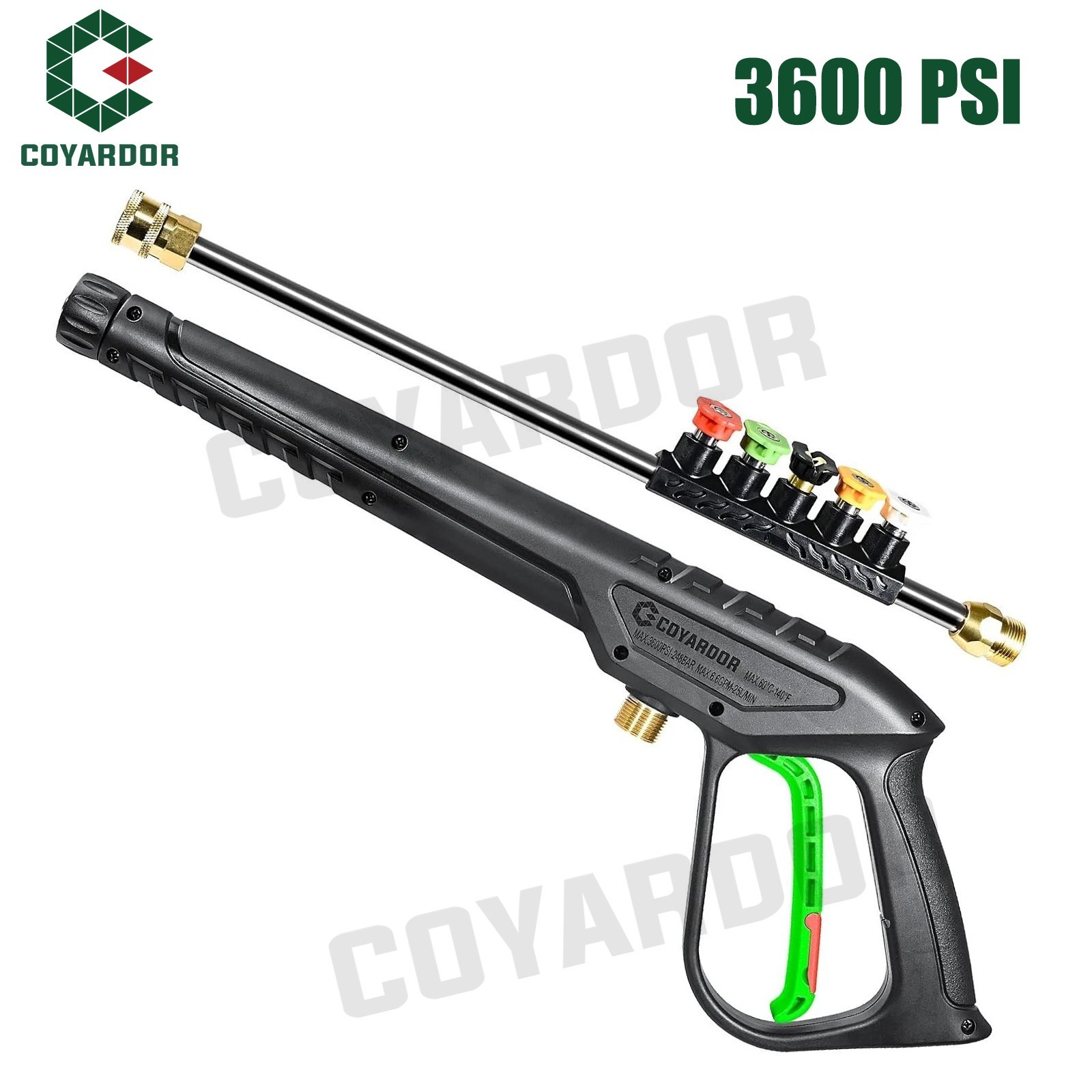 COYARDOR Pressure Washer Gun 3600 psi Extension Wand Nozzle 