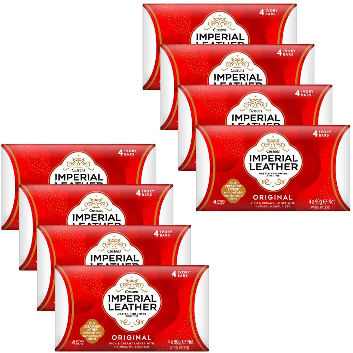 Cussons Imperial Leather Original Soap Rich Creamy Lather Ivory Skin Bars 32x90g