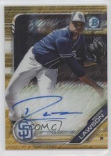 2019 Bowman Chrome Prospect Gold Shimmer Refractor 8/50 Reggie Lawson Auto 17a3