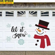 21 Piece Magnetic Christmas Garage Decorations Snowman Snowflake Let It Snow New