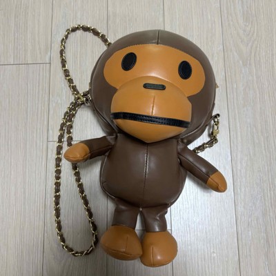 【A BATHING APE】BABY MILO PLUSH DOLL CHAIN SHOULDER BAG A Bathing Ape BABY MILO PLUSH DOLL CHAIN SHOULDER BAG Brown