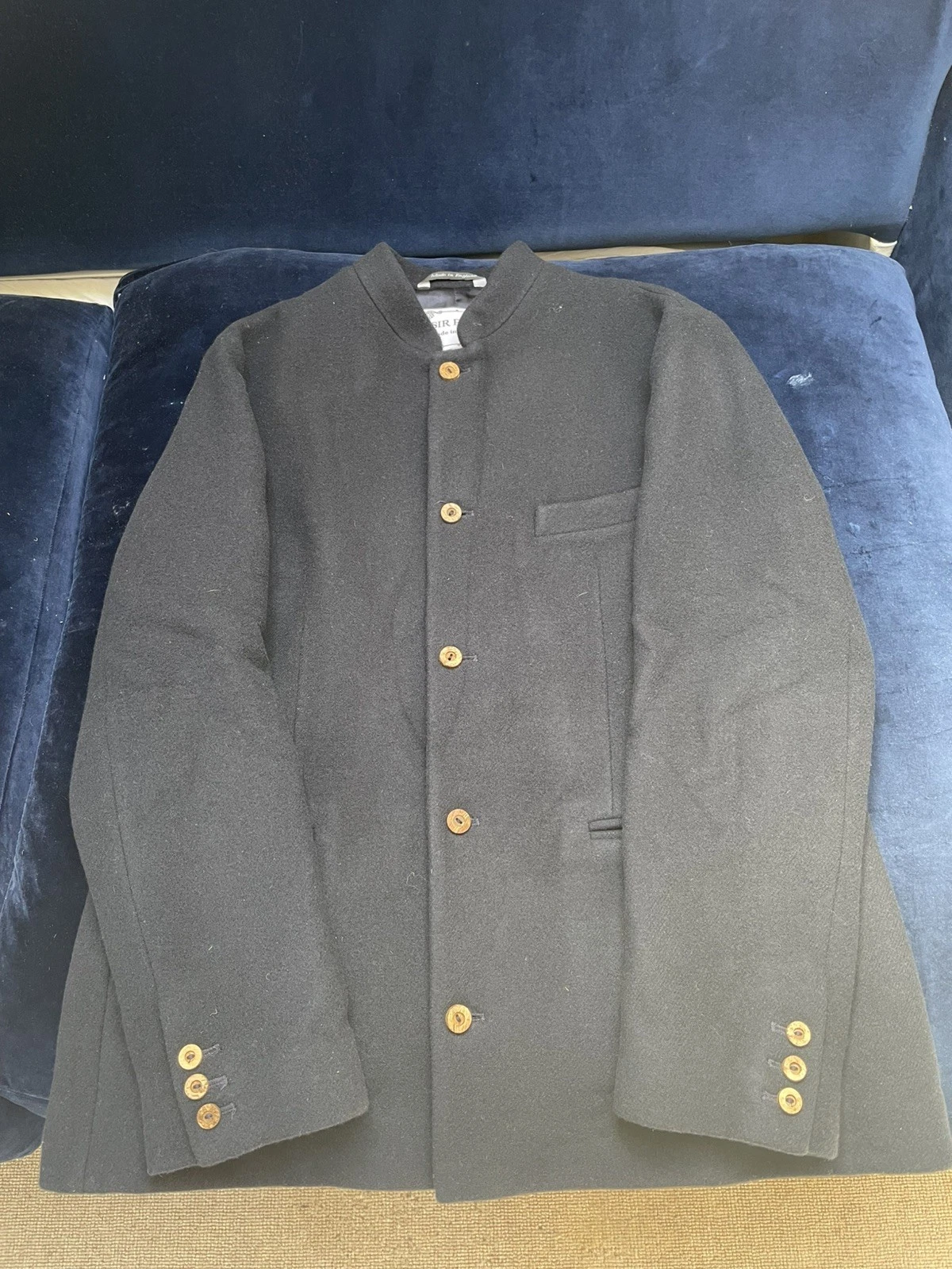 Sir Plus Cashmere Nehru Jacket - Navy - Size 42
Opens in a new window or tab