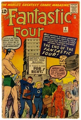 Fantastic Four #9 1962 Marvel Comics GD/VG Comic Book 3rd App Sub-Mariner