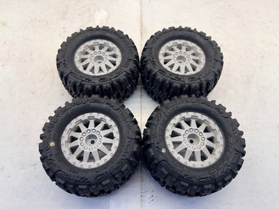 4x Used Proline Trencher #1170 1/10 Monster Truck Tires 7 12mm Hex Wheels 531