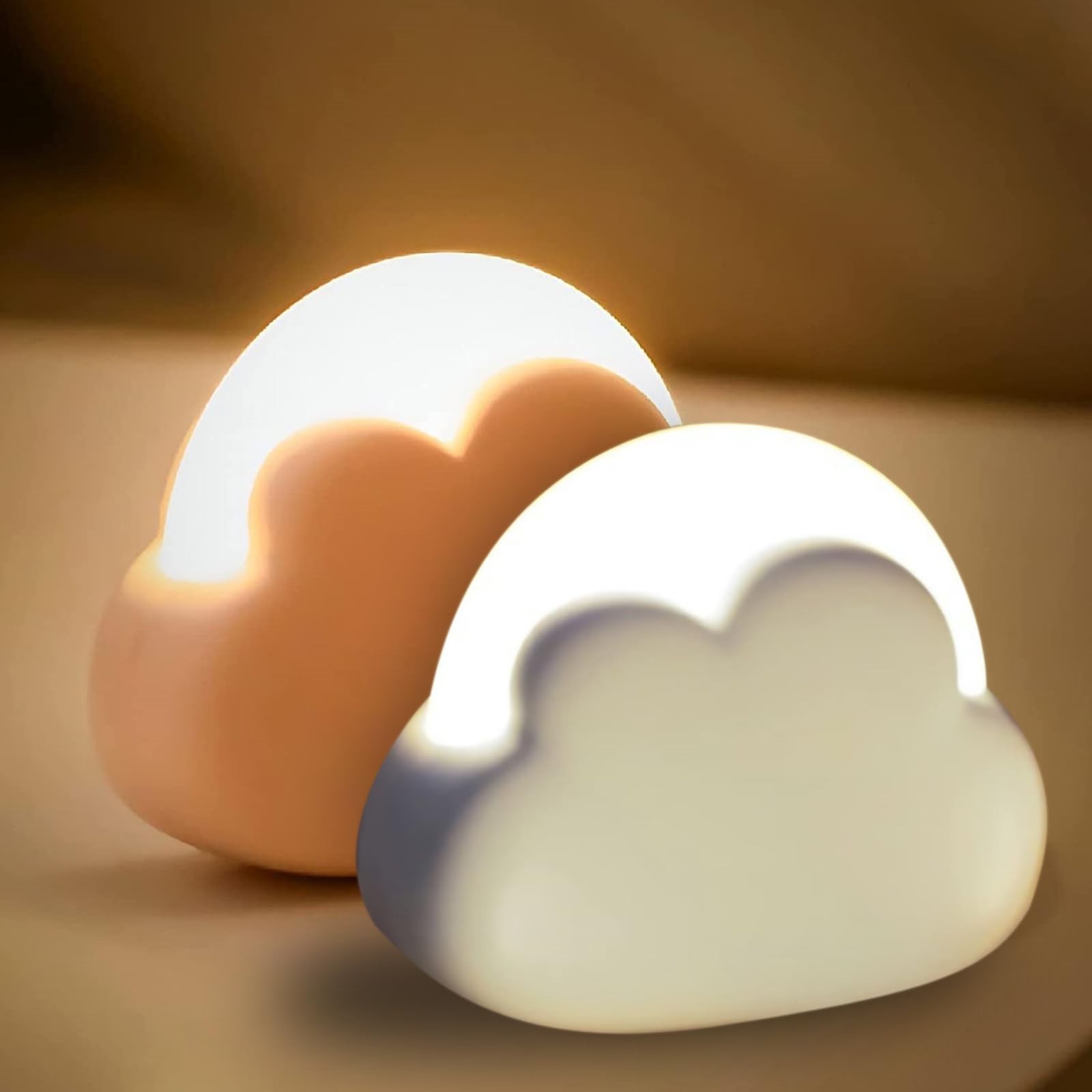 Veilleuse LED nuage chambre bébé lot de 2 lampe de chevet murale enfant blanche